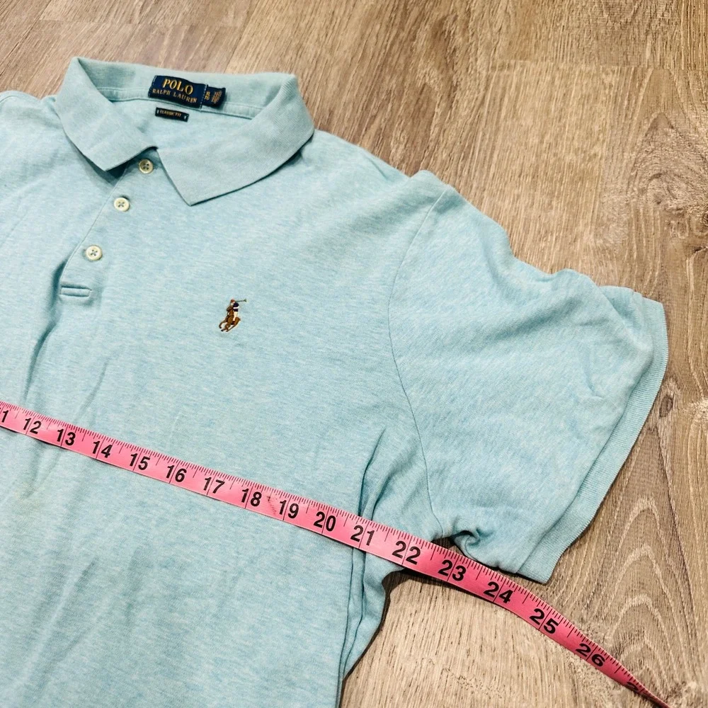 Polo Ralph Lauren Polo Mens XL Light‎ Blue Classic Fit Short Sleeve Polo Shirt